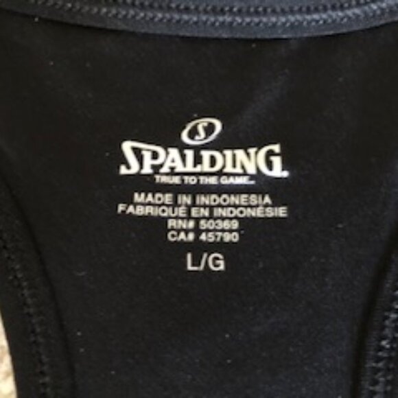 Spalding Sports Activewear Racer Back Print Top w Mesh Pink + Purple Sz L NWOT - Picture 4 of 5